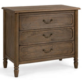 Margaux 3 Drawer Nightstand, Toasted Chestnut