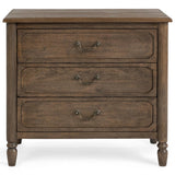 Margaux 3 Drawer Nightstand, Toasted Chestnut