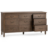 Margaux 9 Drawer Dresser, Toasted Chestnut
