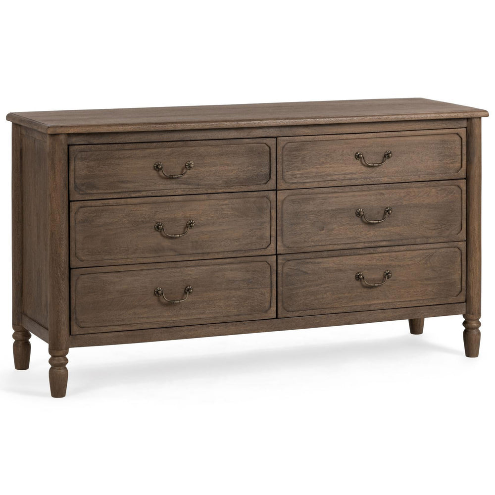 Margaux 6 Drawer Dresser, Toasted Chestnut