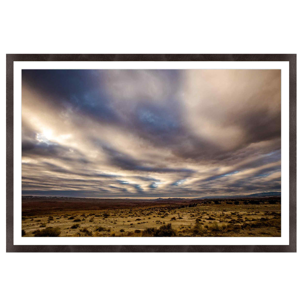 Valley of Cloud Tracks Acrylic Glass Framed