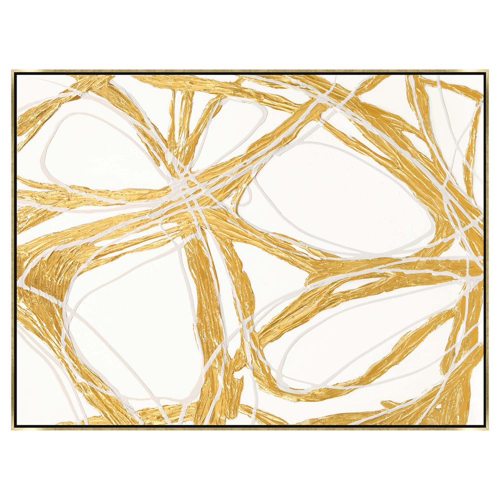 Gold Waves I Framed