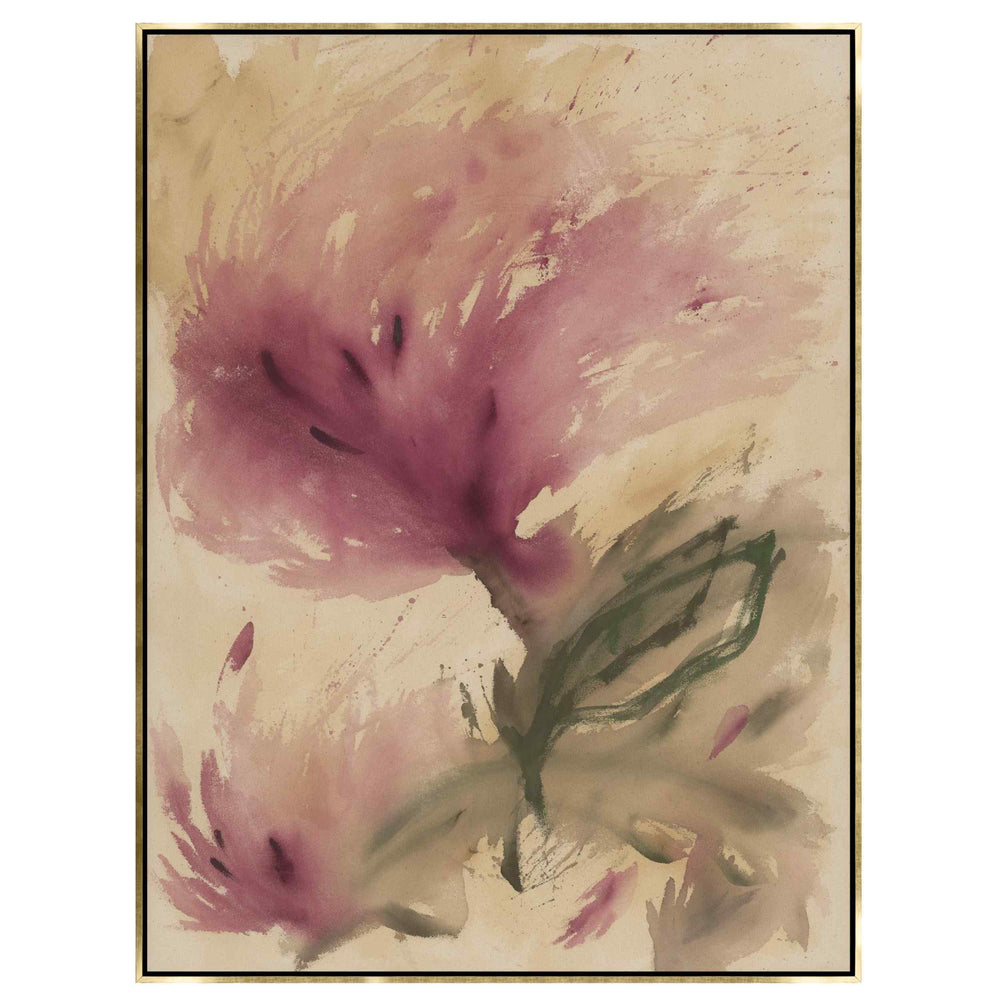 Twin Red Blooms I Framed