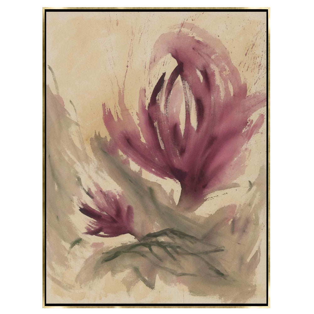 Twin Red Blooms II Framed