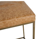 Belfort Leather Counter Stool, Sedona Brown-Furniture - Dining-High Fashion Home