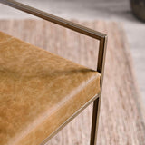 Belfort Leather Counter Stool, Sedona Brown-Furniture - Dining-High Fashion Home