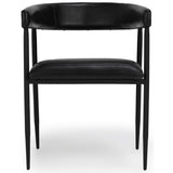 Preston Leather Dining Chair, Jet Black, Set of 2-Furniture - Dining-High Fashion Home