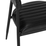 Preston Leather Dining Chair, Jet Black, Set of 2-Furniture - Dining-High Fashion Home