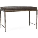 Malo Leather Bench by Classic Home