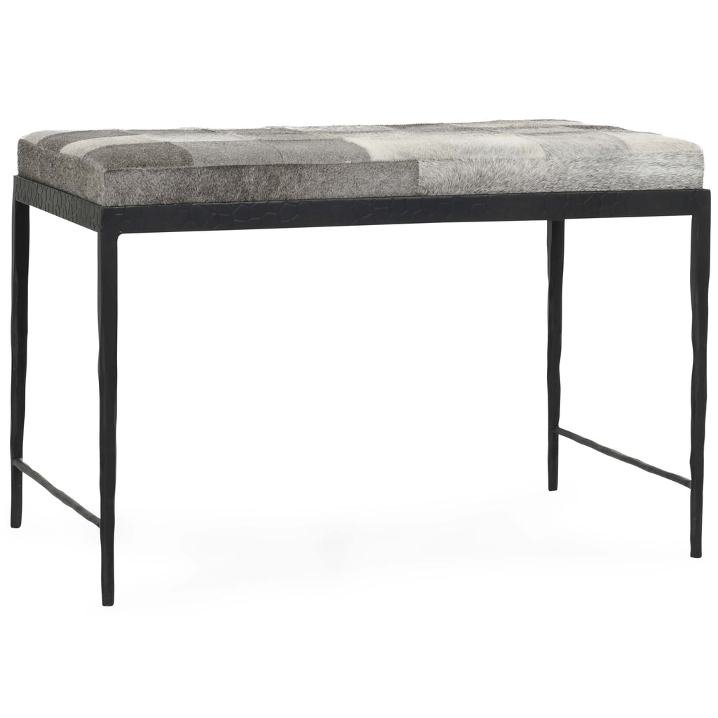 Achen Hide Bench, Sparrow Gray – High Fashion Home