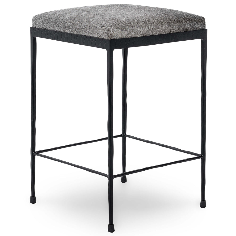 Bose Hide Counter Stool, Sparrow Gray-Furniture - Dining-High Fashion Home