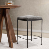 Bose Hide Counter Stool, Sparrow Gray-Furniture - Dining-High Fashion Home