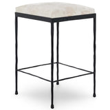 Bose Hide Counter Stool, Dusty Cream-Furniture - Dining-High Fashion Home