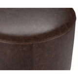 Clair Round Accent Stool, Cocoa Brown-Furniture - Chairs-High Fashion Home