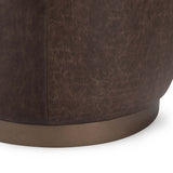 Clair Round Accent Stool, Cocoa Brown-Furniture - Chairs-High Fashion Home