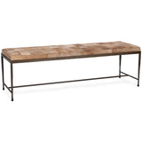 Achen 60" Hide Bench, Canyon Sand-Furniture - Benches-High Fashion Home