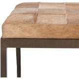 Achen 60" Hide Bench, Canyon Sand-Furniture - Benches-High Fashion Home