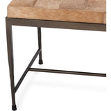Achen 60" Hide Bench, Canyon Sand-Furniture - Benches-High Fashion Home