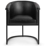 Hester Leather Dining Chair, Black, Set of 2-Furniture - Dining-High Fashion Home