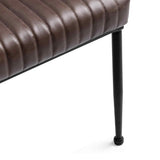 Umbria Leather Dining Chair, Burnished Walnut, Set of 2