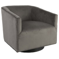 Leonard Swivel Chair, Charcoal