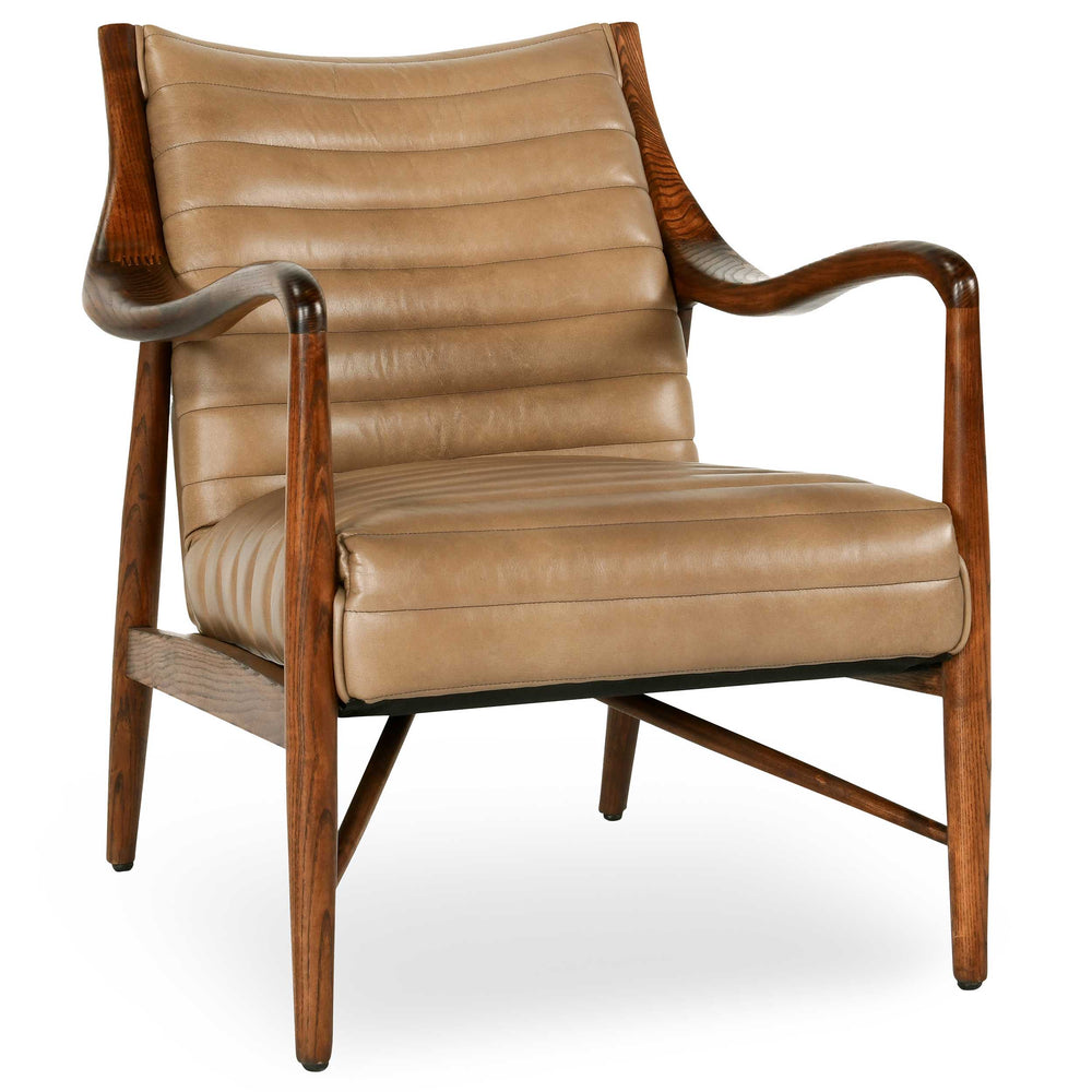 Kenneth Leather Chair, Adobe Tan-Furniture - Chairs-High Fashion Home