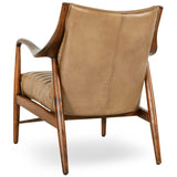 Kenneth Leather Chair, Adobe Tan-Furniture - Chairs-High Fashion Home