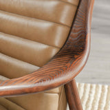 Kenneth Leather Chair, Adobe Tan-Furniture - Chairs-High Fashion Home