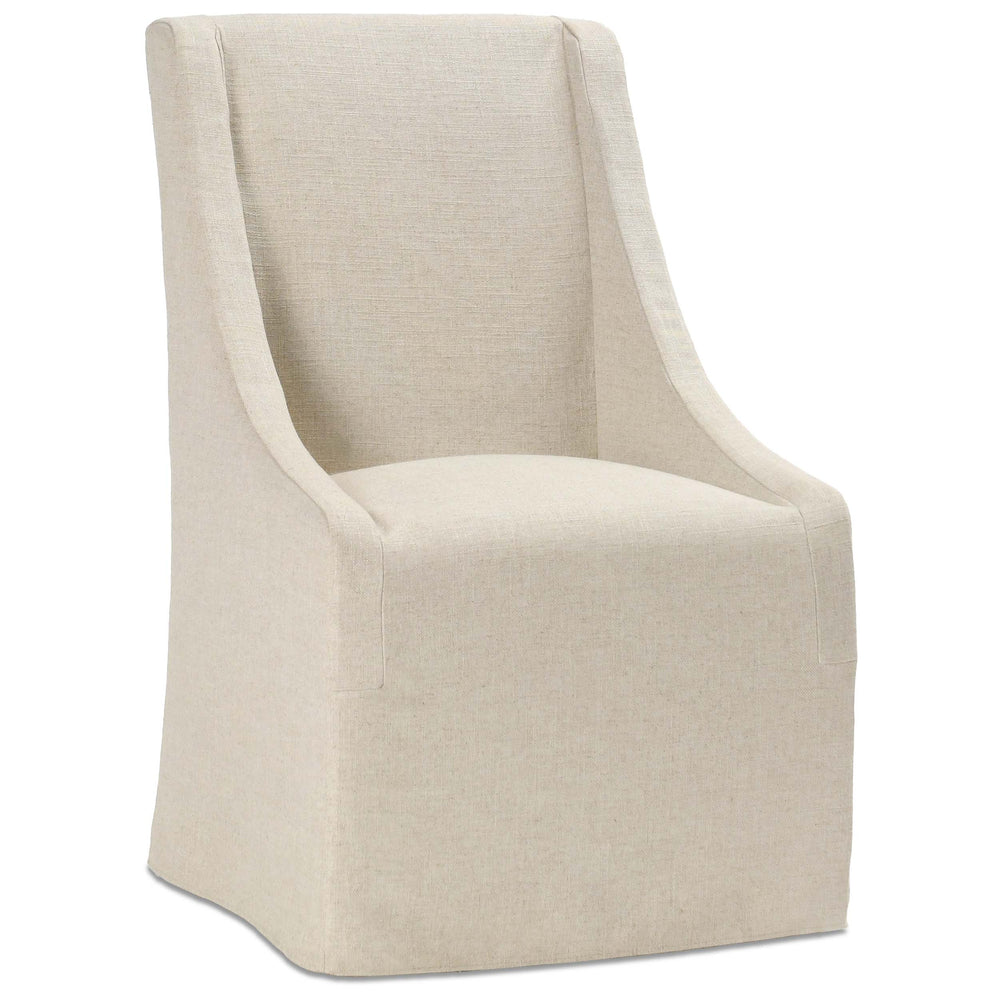 Warwick Rolling Dining Chair, Oatmeal, Set of 2-Furniture - Dining-High Fashion Home