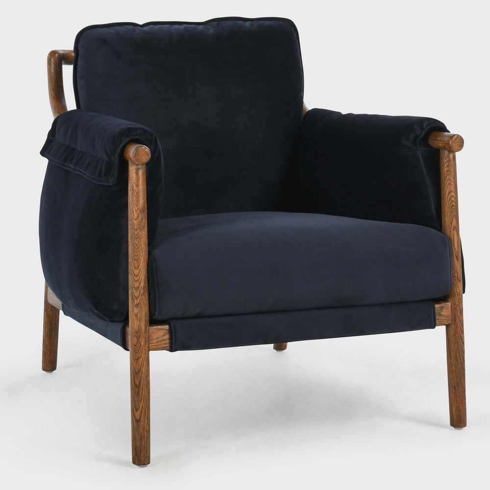 Milburn Chair, Midnight Blue-Furniture - Chairs-High Fashion Home