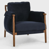 Milburn Chair, Midnight Blue-Furniture - Chairs-High Fashion Home