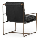 Argo Leather Chair,  Jet Black