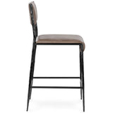 Kayne Leather Counter Stool, Sand-Furniture - Chairs-High Fashion Home
