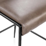 Kayne Leather Counter Stool, Sand-Furniture - Chairs-High Fashion Home