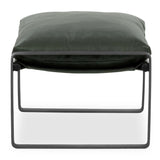 Morgan Leather Stool, Forest Green