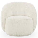 Adley Swivel Chair, Vanilla-Furniture - Chairs-High Fashion Home