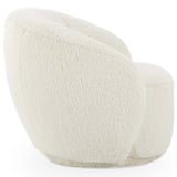 Adley Swivel Chair, Vanilla-Furniture - Chairs-High Fashion Home