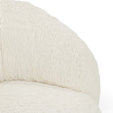Adley Swivel Chair, Vanilla-Furniture - Chairs-High Fashion Home