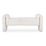 Ada Accent Bench, Ivory Fleece