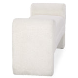 Ada Accent Bench, Ivory Fleece