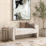 Ada Accent Bench, Ivory Fleece