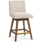 Ava Swivel Counter Stool, Vanilla Oat