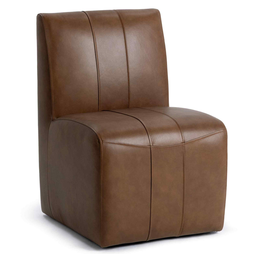 Carsen Leather Dining Chair, Rich Cocoa, Set of 2-Furniture - Dining-High Fashion Home