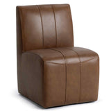 Carsen Leather Dining Chair, Rich Cocoa, Set of 2-Furniture - Dining-High Fashion Home