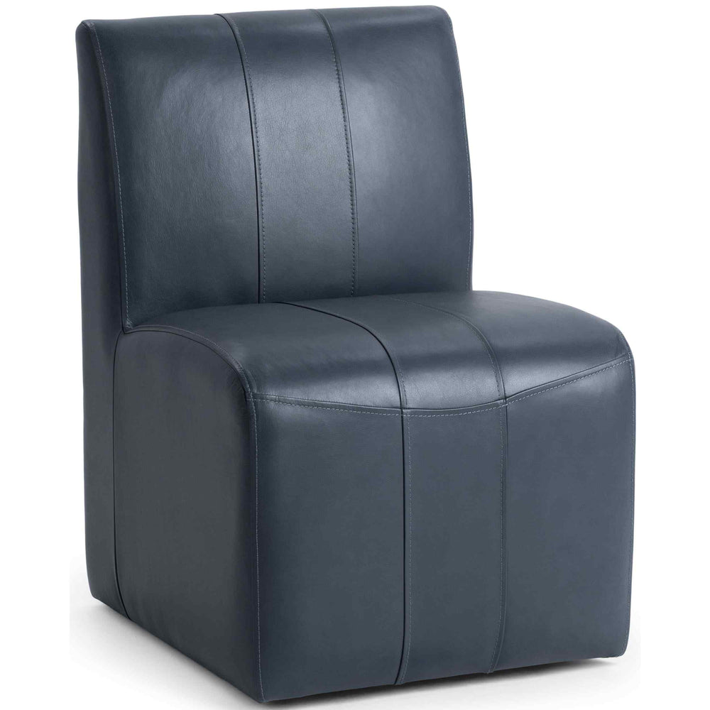 Carsen Leather Dining Chair, Mystic Blue, Set of 2-Furniture - Dining-High Fashion Home