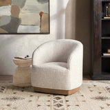 Diah Swivel Chair, Toasted Linen