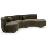 Octavia 2 Piece Sectional, Olive Moss