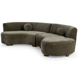 Octavia 2 Piece Sectional, Olive Moss