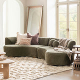 Octavia 2 Piece Sectional, Olive Moss