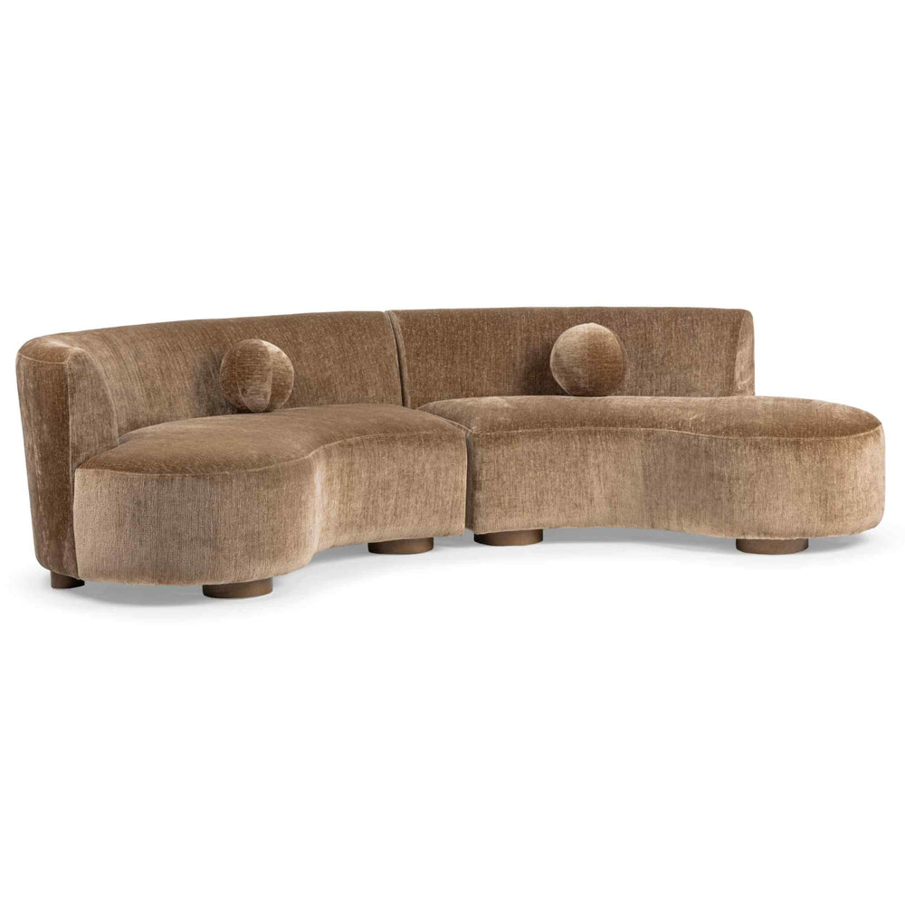 Octavia 2 Piece Sectional, Walnut Heather